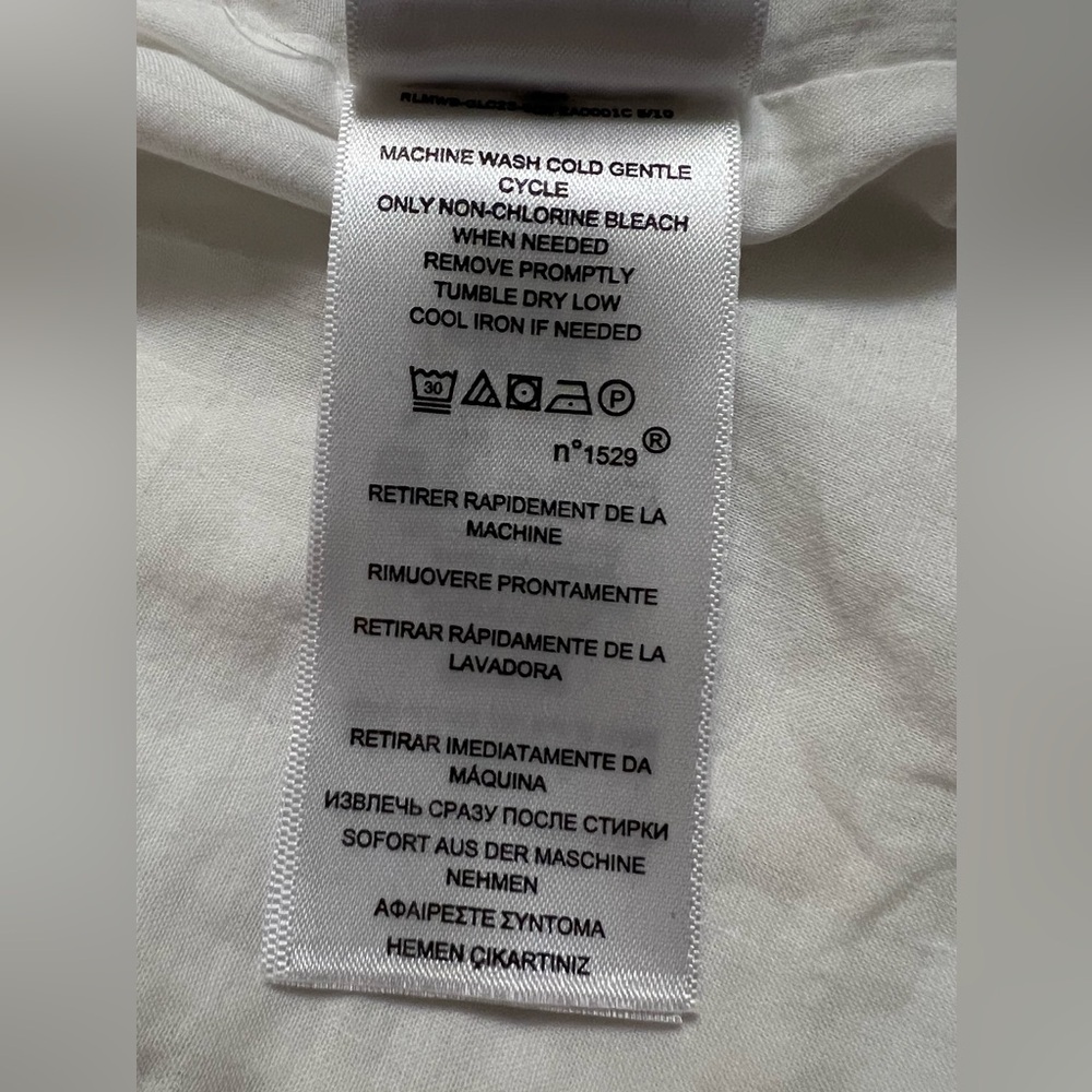 Polo Ralph Lauren Blouse Womens Cream White Lace Cotton Voile Bohemian Cropped - Picture 11 of 14